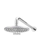 Meir ROUND Wall Shower 200mm Rose, 400mm Curved Arm In Chrome - Matte Black - Tiger Bronze - Champagne - Brushed Nickel